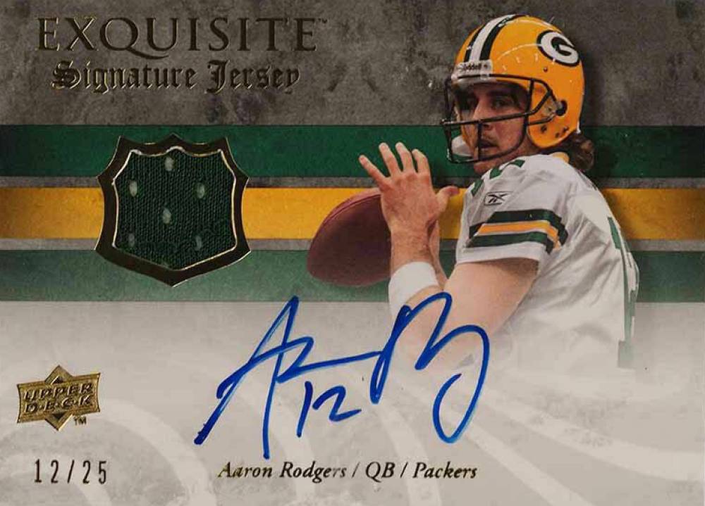 2008 Upper Deck Exquisite Collection Signature Jersey Aaron Rodgers #ESSAR Football Card