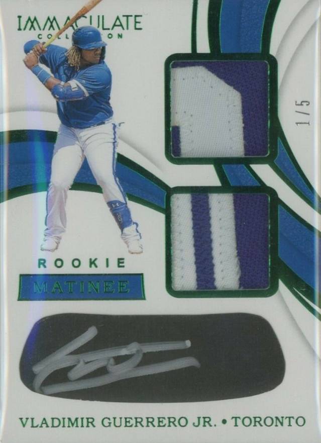 2019 Panini Immaculate Collection Rookie Matinee Autograph Relics Vladimir Guerrero Jr. #RMVG  Baseball Card