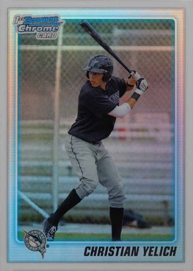 2010 Bowman Chrome Draft Picks & Prospects Christian Yelich #BDPP78 Baseball Card