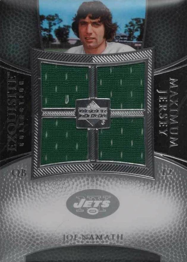 2007 Upper Deck Exquisite Collection Maximum Jersey  Joe Namath #JN Football Card