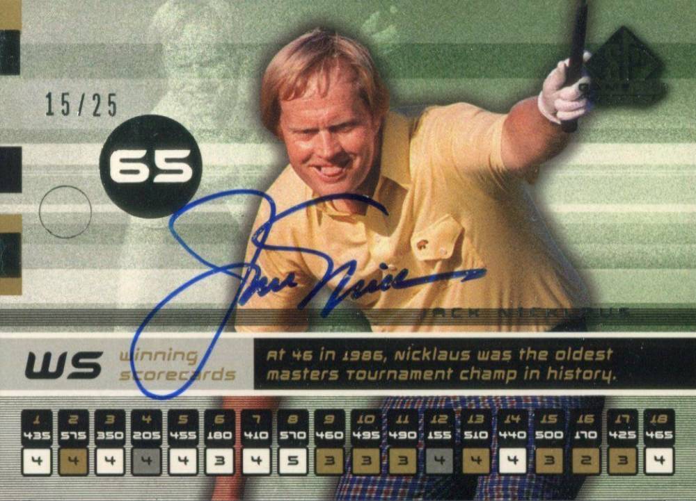 2003 SP Game Used Winning Scorecards Jack Nicklaus #WS-JN Golf Card