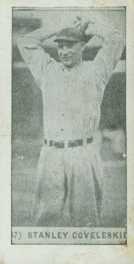 1928 Harrington's Ice Cream Stanley Coveleskie #57 Baseball Card