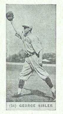 1928 Harrington's Ice Cream George Sisler #54 Baseball Card