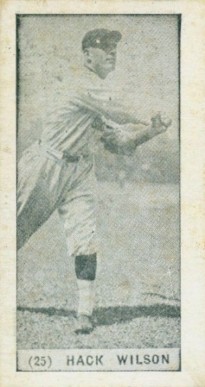 1928 Harrington's Ice Cream Hack Wilson #25 Baseball Card