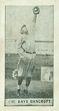 1928 Harrington's Ice Cream Dave Bancroft #19 Baseball Card