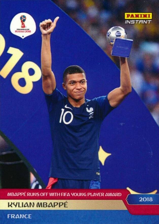 2018 Panini Instant World Cup Kylian Mbappe #298 Soccer Card
