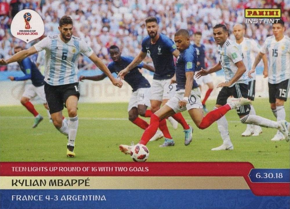 2018 Panini Instant World Cup Kylian Mbappe #266 Boxing & Other Card