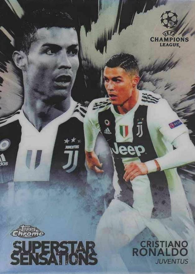 2018 Topps Chrome UEFA Champions League Superstar Sensations Cristiano Ronaldo #SS-CR Soccer Card