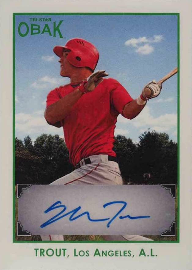 2011 Tristar Obak Autographs Mike Trout #A44 Baseball Card