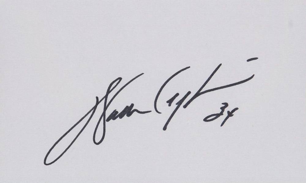 1990 HOF Autograph Checks, Index, etc Walter Payton # Football Card