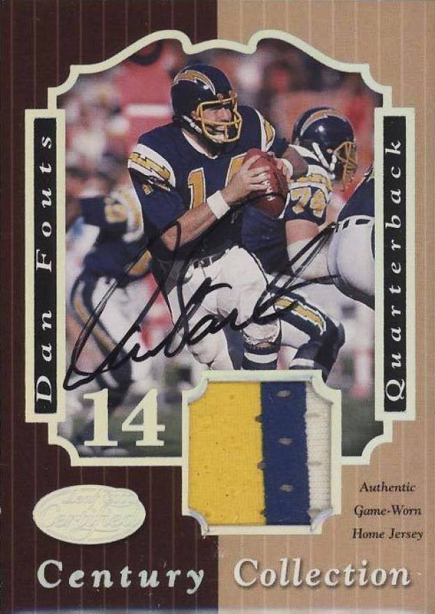 2000 Leaf Certified Heritage Collection Dan Fouts #DF14-H Football Card