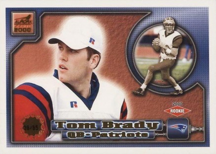 2000 Pacific Aurora Tom Brady #84 Football Card