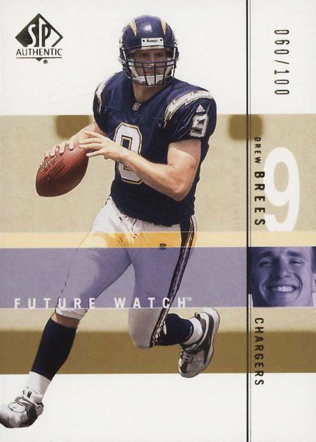 2001 SP Authentic Drew Brees #101 Football Card