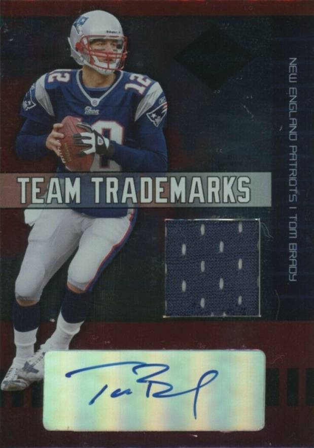 2004 Leaf Limited Team Trademarks Autographs Tom Brady #TT-46 Football Card
