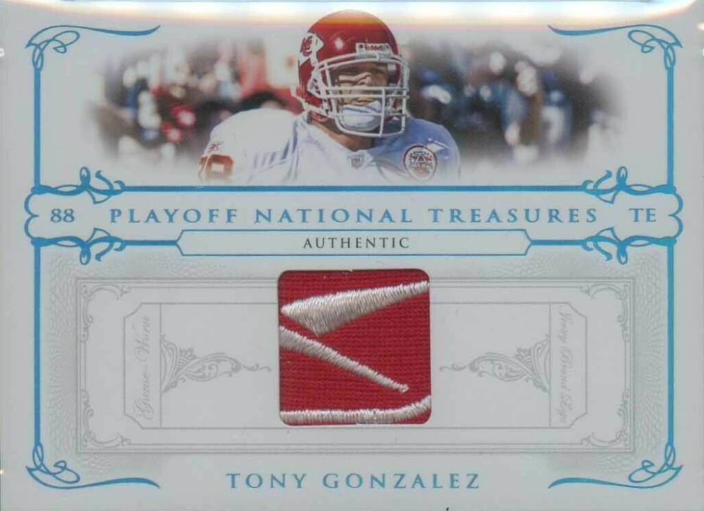 2007 Playoff National Treasures Tony Gonzalez #40 Football Card