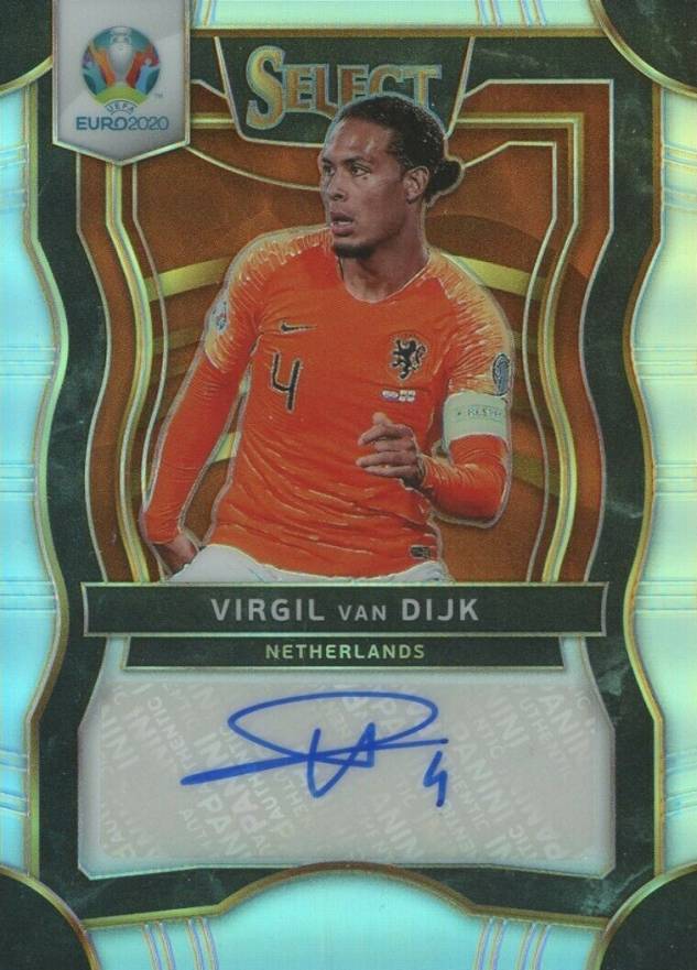 2020 Panini Select UEFA Euro Select Signatures Virgil Van Dijk #SIVVD Soccer Card
