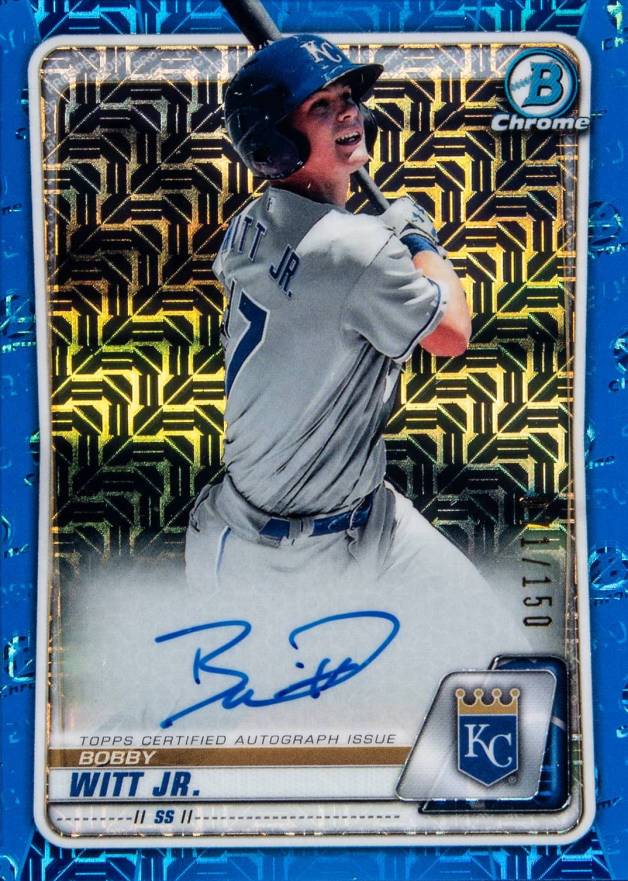 2020 Bowman Chrome Mega Box Autographs Bobby Witt Jr. #BMABWJ Baseball Card