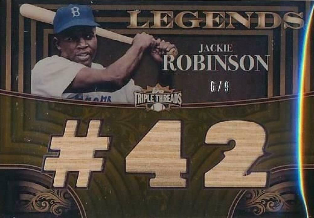 2013 Topps Triple Threads Relics Legends Jackie Robinson #JR Baseball Card