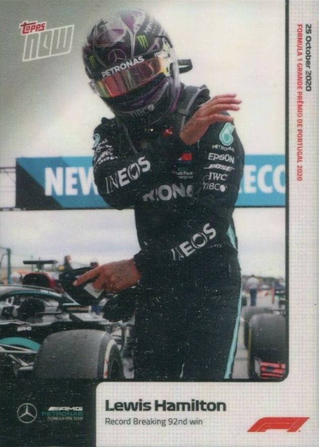 2020 Topps Now Formula 1 Lewis Hamilton #9 Other Sports Card
