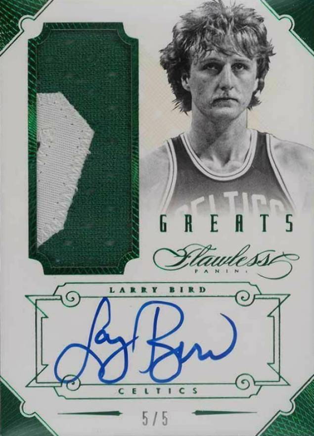 2012 Panini Flawless Greats Patches Autographs Larry Bird #6 Basketball Card
