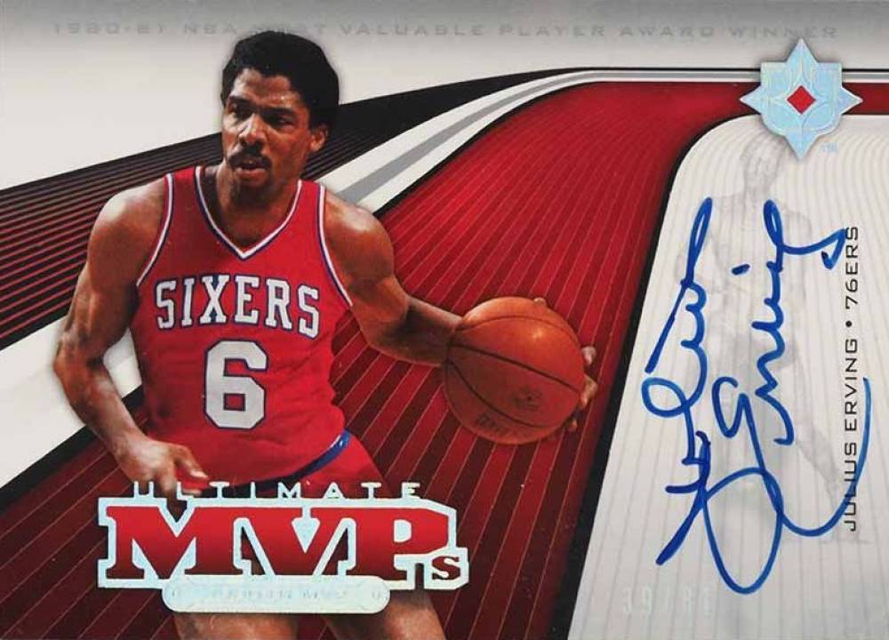 2004 Ultimate Collection MVP Autograph Julius Erving #MVPJE Basketball Card