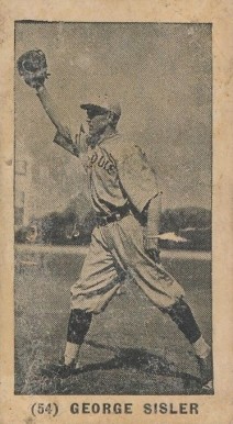 1928 Tharp's Ice Cream George Sisler #54 Baseball Card