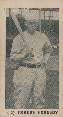 1928 Tharp's Ice Cream Rogers Hornsby #13 Baseball Card