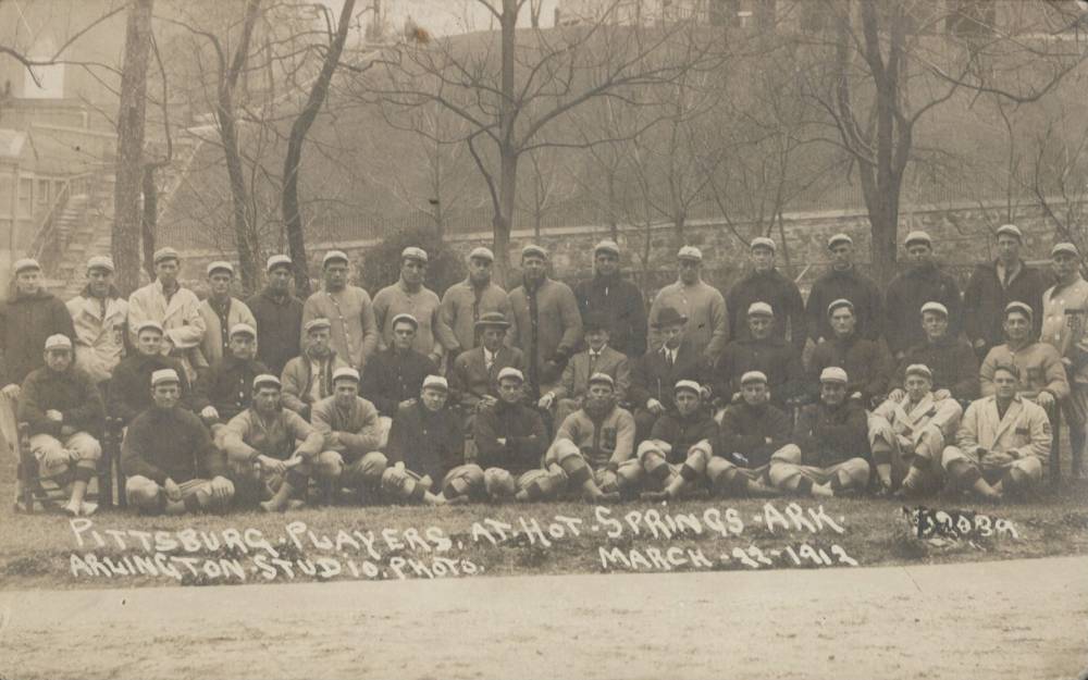 1912 Real Photo Postcard Pittsburgh Pirates Hot Springs Ark # Baseball Card