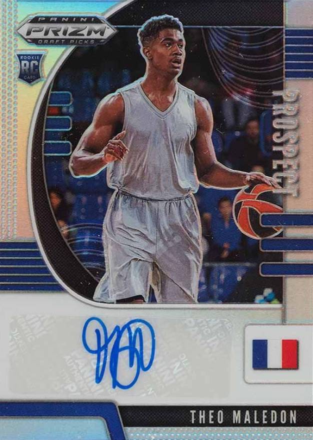 2020 Panini Prizm Draft Picks Prospects Autograph Theo Maledon #PATM Basketball Card