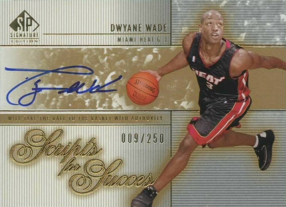 2003 SP Signature Scripts for Success Dwyane Wade #SS-DW Basketball Card