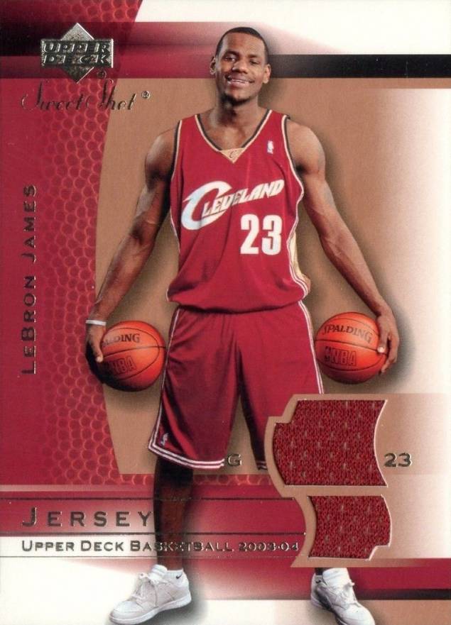 2003 Upper Deck Sweet Shot Game Jersey LeBron James #LJ-J Basketball Card