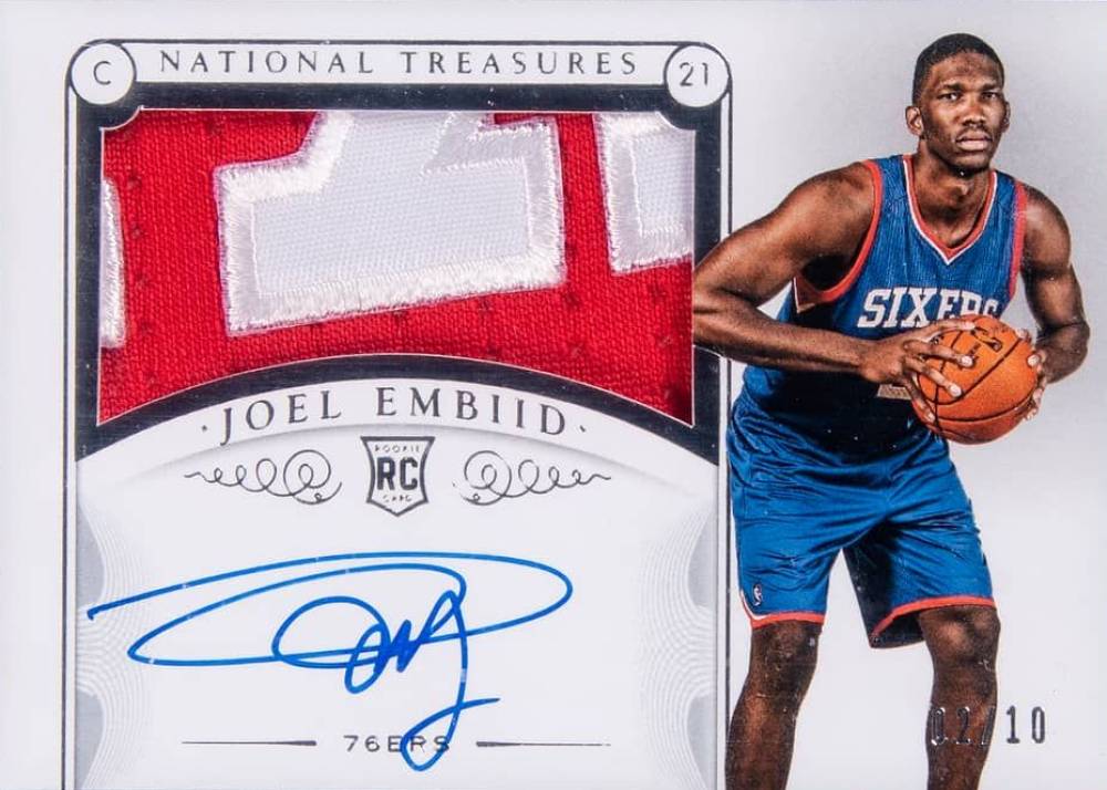 2014 National Treasures Joel Embiid #103 Basketball Card