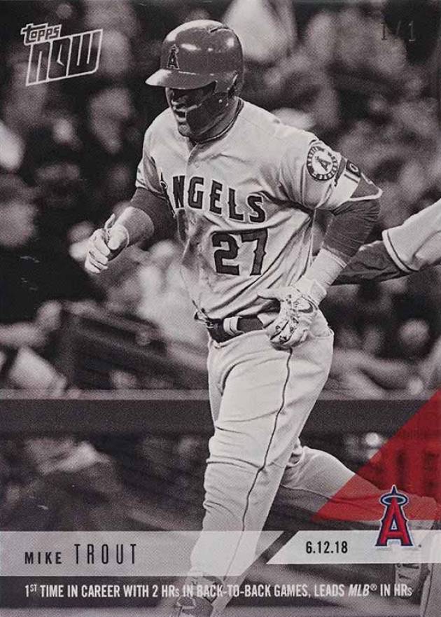 2018 Topps Now  Mike Trout #317BW Baseball Card