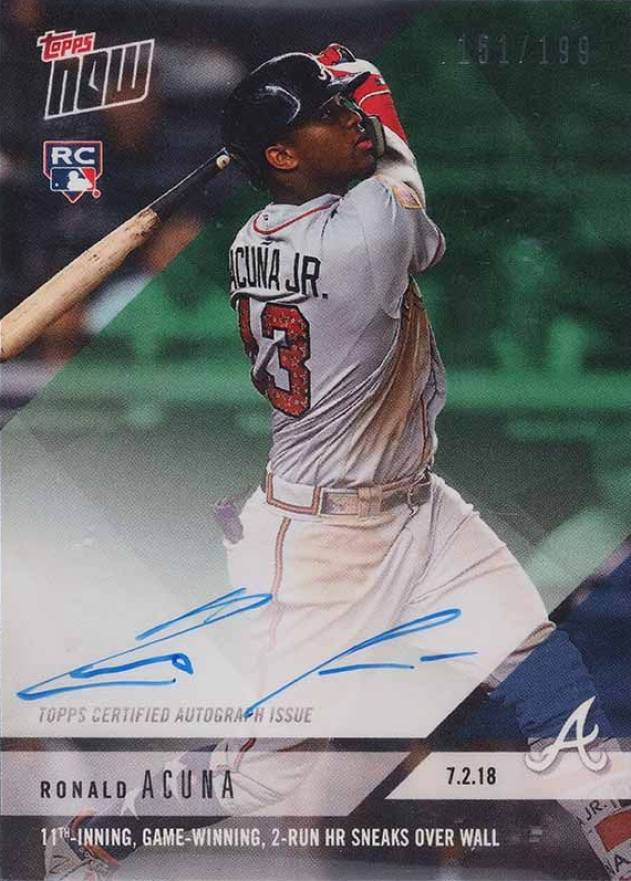 2018 Topps Now  Ronald Acuna Jr. #403A Baseball Card