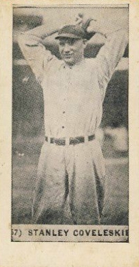 1928 Yuengling's Ice Cream Stanley Coveleskie #57 Baseball Card
