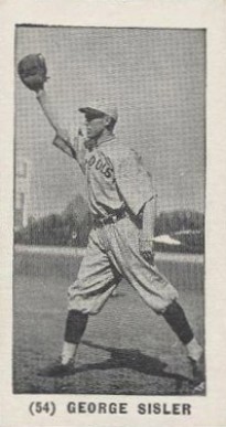 1928 Yuengling's Ice Cream George Sisler #54 Baseball Card