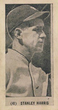 1928 Yuengling's Ice Cream Stanley Harris #41 Baseball Card