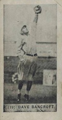 1928 Yuengling's Ice Cream Dave Bancroft #19 Baseball Card