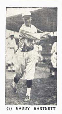 1928 Yuengling's Ice Cream Gabby Hartnett #5 Baseball Card