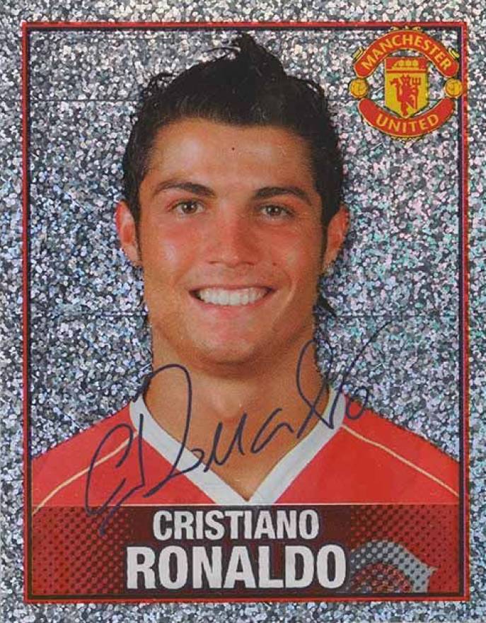 2006 Panini Manchester United Sticker Cristiano Ronaldo #69 Soccer Card