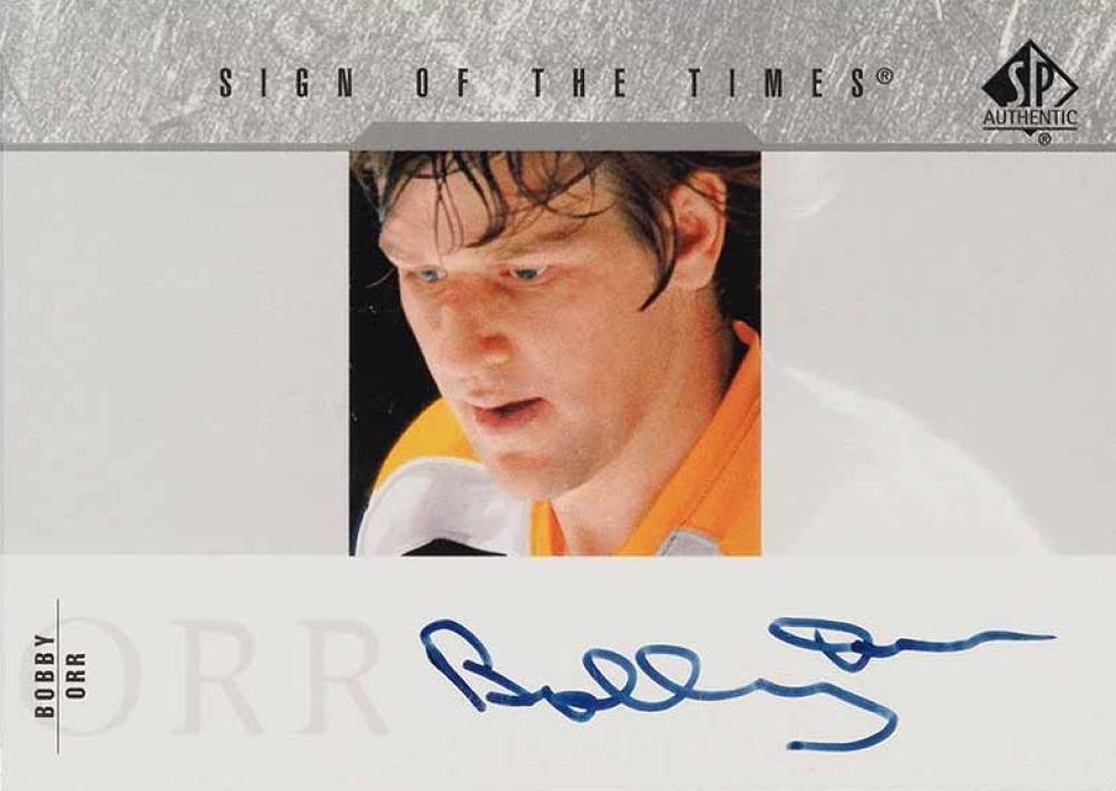 2003 SP Authentic Sign of the Times Bobby Orr #SOTBO Hockey Card