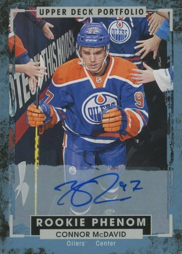 2015 Upper Deck Portfolio Autographs Connor McDavid #250 Hockey Card