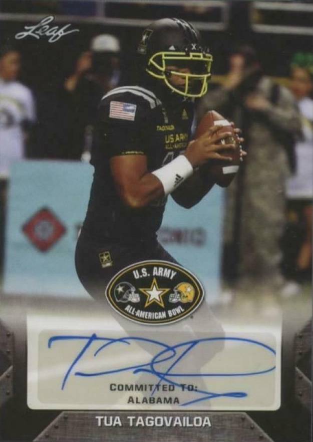 2017 Leaf Metal Army All-American Online-Only Tua Tagovailoa #93 Football Card