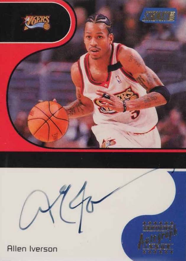 2000 Stadium Club Lone Star Signatures Allen Iverson #LS-AI Basketball Card