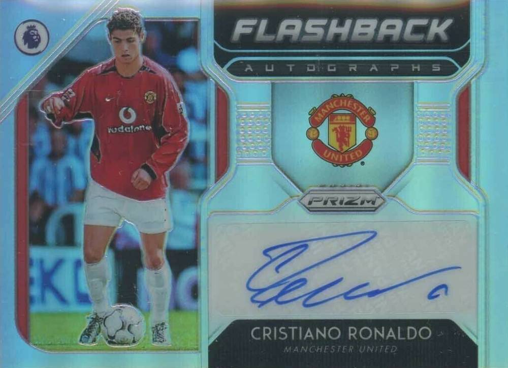 2019 Panini Prizm Premier League Flashback Autograph Cristiano Ronaldo #FL-CR7 Soccer Card