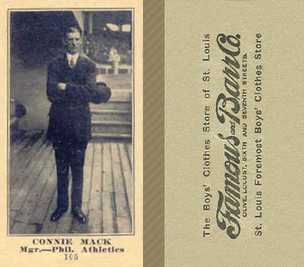 1916 Famous & Barr Co. Connie Mack #105 Baseball Card