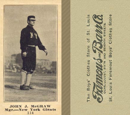 1916 Famous & Barr Co. John J. McGraw #114 Baseball Card