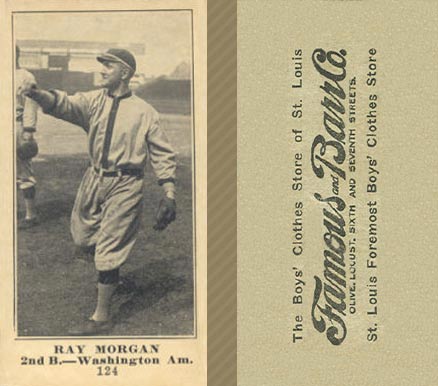 1916 Famous & Barr Co. Ray Morgan #124 Baseball Card