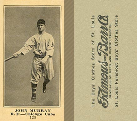 1916 Famous & Barr Co. John Murray #128 Baseball Card