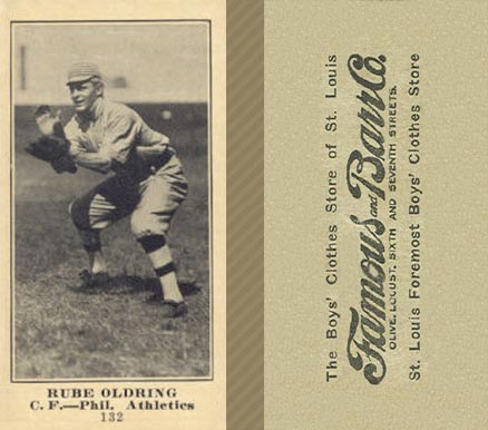 1916 Famous & Barr Co. Rube Oldring #132 Baseball Card